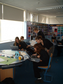 Adjustable low and bright light areas in a classroom at Cramlington High.       